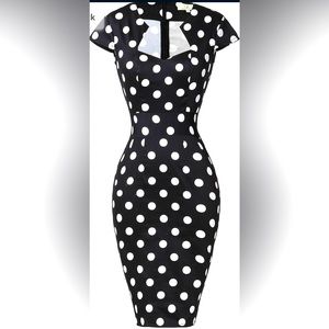 Grace Karin Womens 50s 60s Vintage Pencil Dress Bodycon Cap Sleeve Dress